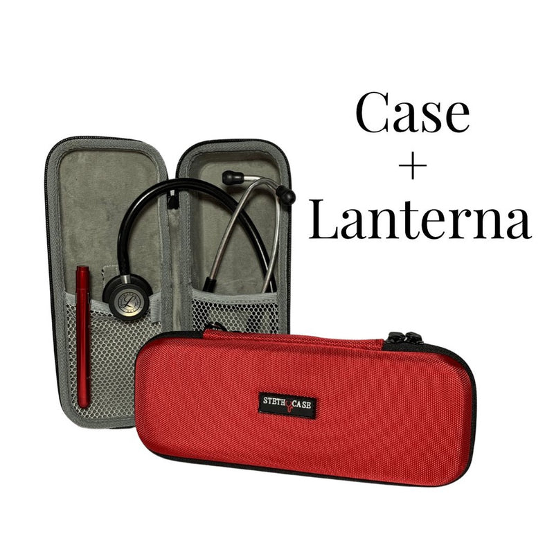 KIT  Case/Estojo para Estetoscopio + Lanterna Clinica Docbeam - Frete Grátis