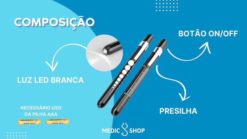 Lanterna Clinica medica  DOCBEAM - Personalizavel Com Seu Nome