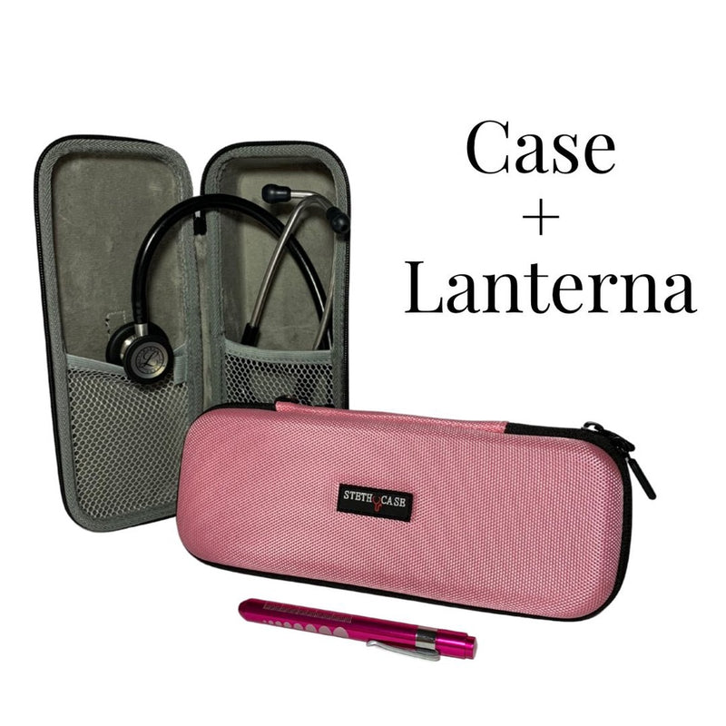 KIT  Case/Estojo para Estetoscopio + Lanterna Clinica Docbeam - Frete Grátis